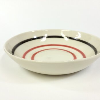 Low bowl/L(Border pattern-black/red)の画像