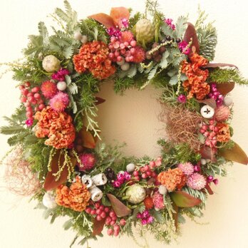 Christmas  Pink Brown Wreathの画像