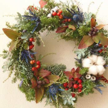 Christmas Blue Wreathの画像