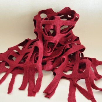 羊毛フェルトのマフラー