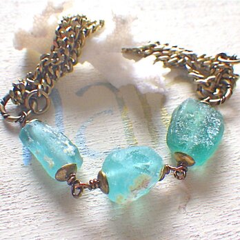 Sea Roman Glass Trio 2WAY Bracelet/Necklaceの画像