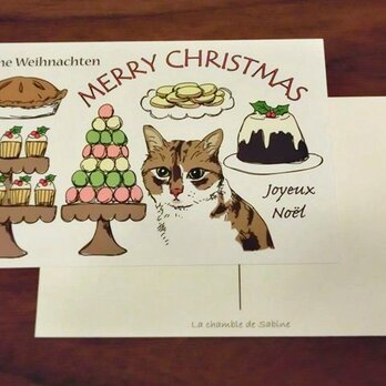 クリスマスのお菓子＆猫＊３枚組の画像