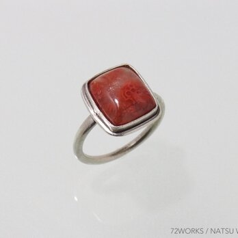 Red Fossil Coral Ringの画像
