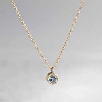 K10 Aquamarine birthstone necklace[P033K10AQ]の画像