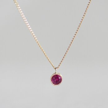 Ruby birthstone necklace [P033K10RB]の画像