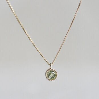 K10 Peridot birthstone necklace [P033K10PE]の画像