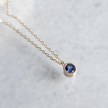 K10 Sapphire birthstone necklace [P033K10SP]の画像