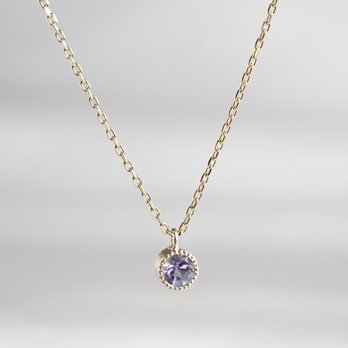 K10 Tanzanite birthstone necklace [P033K10TZ]の画像