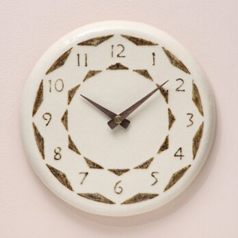 陶製掛け時計φ210の画像