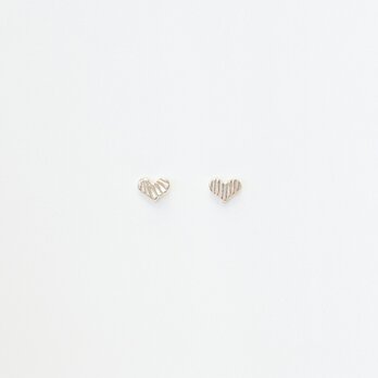 【受注生産】Heart P.Errings -stripe-(ピアス)の画像