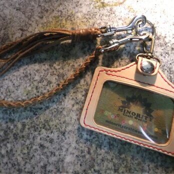 レザーパスケース・レッド