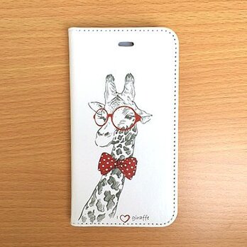 iphone8/7/6兼用ケース手帳型☆キリン柄