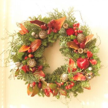 M様オーダー　Christmas Red Wreathの画像