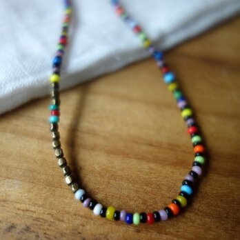 ＊いんでぃあんなブラックミックス　ネックレス