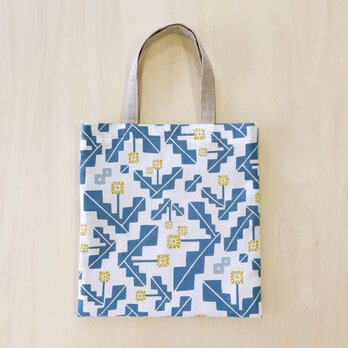 コットンリネンのリバーシブルバッグ（小）「タンポポ」