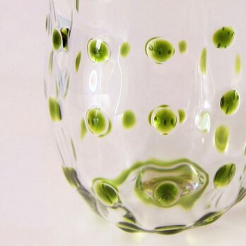 水玉グラス:ピスタチオ：プチの画像