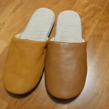 [new]クミアワセスリッパ M : オレンジ＋キャメル