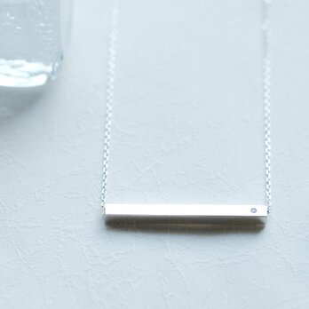 ミニマル スティック ネックレス シルバー925の画像