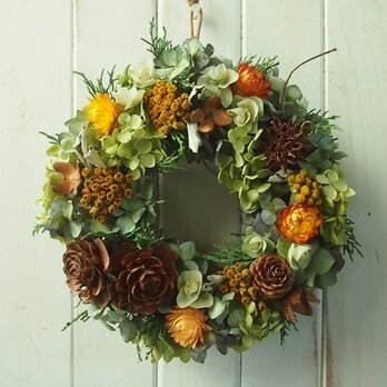 黄色いお花と木の実のリースⅡ