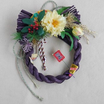 しめ縄リース ボタン