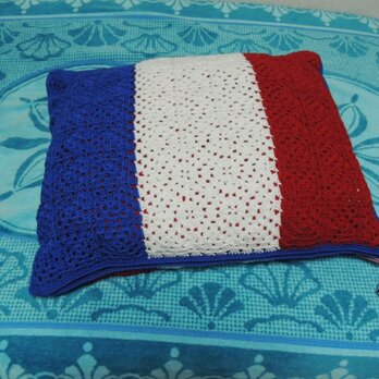 みもざ様オーダー品・フランス国旗のクッションカバーの画像