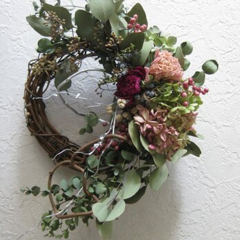 happy new year-wreath(芍薬)の画像