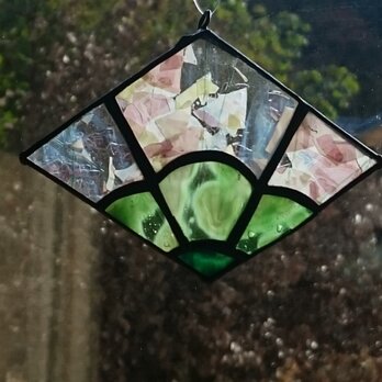 ステンドグラス　お正月飾り　松3の画像