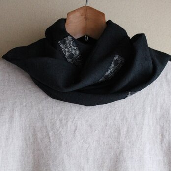 着物リメイク・正絹黒紬ストール(1)の画像