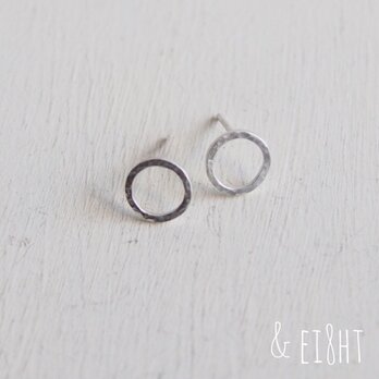 【再販】 Silver Hammered Circle　ピアス　の画像