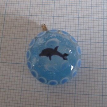 とんぼ玉（半玉）　イルカ　