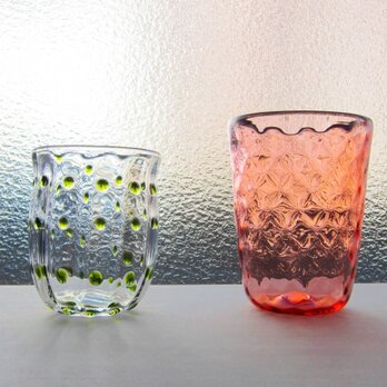 M様：水玉グラスピスタチオ＋ストロベリーシャーベットグラスの画像