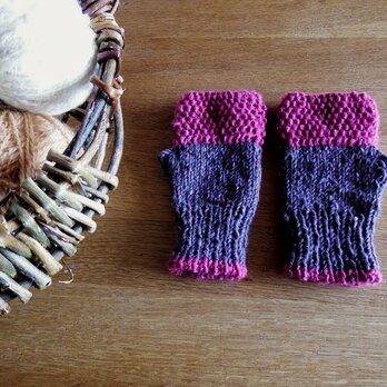 羊毛100％ アイルランドの指なし手袋 / Lavender（ラベンダー）の画像