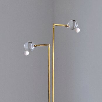 〇。pierce/earring clear【ガラスピアス】【ガラスイヤリング】