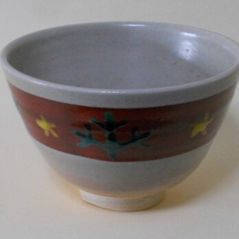 萩釉色絵茶碗の画像