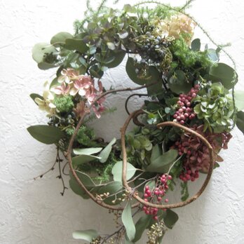 ユーカリとミナズキの冬のwreathの画像