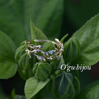 K18 Olive Leaf Ring Wの画像