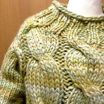 大きい縄編みのセーター(^^)フリーサイズ‼️の画像