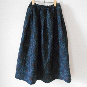 石毛結城紬の着物リメイクスカートの画像
