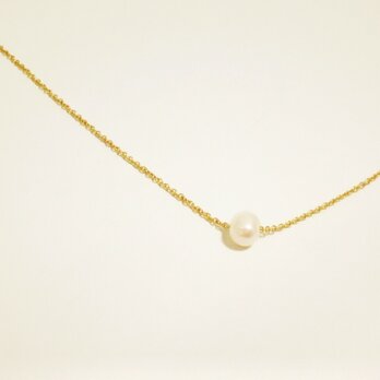 14kgf【jewelry series】fresh water pearl 一粒ネックレスの画像