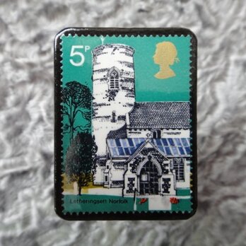イギリス　切手ブローチ677の画像