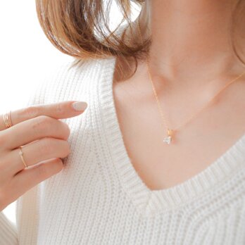 14kgf White Topaz Necklaceの画像