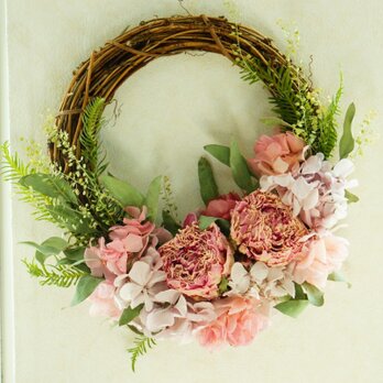 芍薬のspring　wreath 　の画像