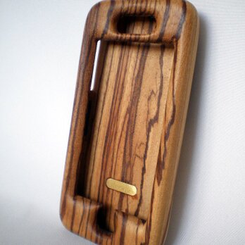 木製iPhoneケース（ゼブラウッド・フルカバー）の画像