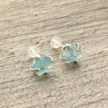 Apatite Natural Rough Rock Stud Pierce　Sterling Silverの画像