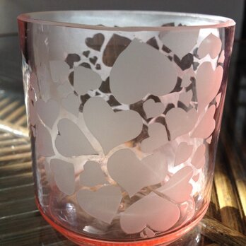 valentine love glass 淡いピンクの恋グラスの画像
