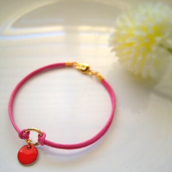 【bracelet】Pink × Redの画像