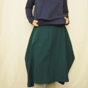 《sold out》変形スカート　体型カバー　綿麻の画像