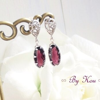 ∽//classical//∽amethyst＊Ｖ.ピアス。の画像