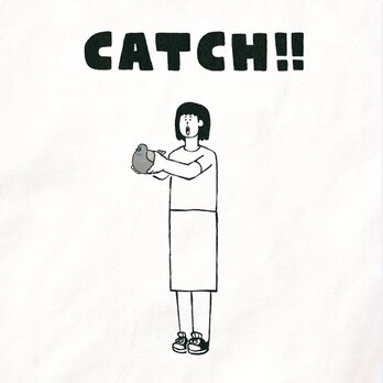 半袖 Tシャツ 『ハトキャッチ！！・女子』 メンズ レディース ペア 鳥