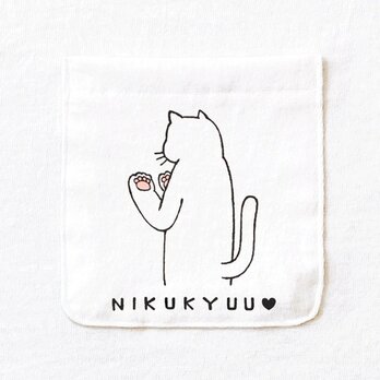 半袖ポケット付Tシャツ『にくきゅう』猫選べます メンズ レディースの画像